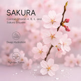 LAIKOU Sakura Roller Eye Serum 15ml Moisturizing Eye Care Reduce Dark Circles Puffiness Fine Lines Anti Aging Brightening Eye