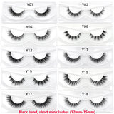 Half Lashes Mink Eyelashes Fluffy Soft False Eyelashes Wispy Cross Mink Eye Lashes Natural Short Mink Eyelash Extension Makeup