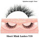 Half Lashes Mink Eyelashes Fluffy Soft False Eyelashes Wispy Cross Mink Eye Lashes Natural Short Mink Eyelash Extension Makeup