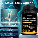 Glucosamine Chondroitin MSM Capsules, Joint Support Supplement, Support Cartilage Flexibility Bone Strength & Hair Skin Nail