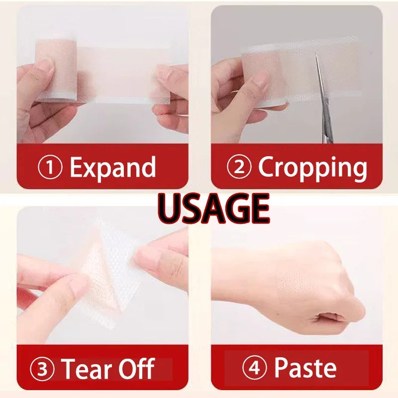 Silicone Scar Sheets - Reusable Scar Tape for Keloid, C-Section, Surgery, Burn, Acne - Waterproof, Hypoallergenic, Latex-Free