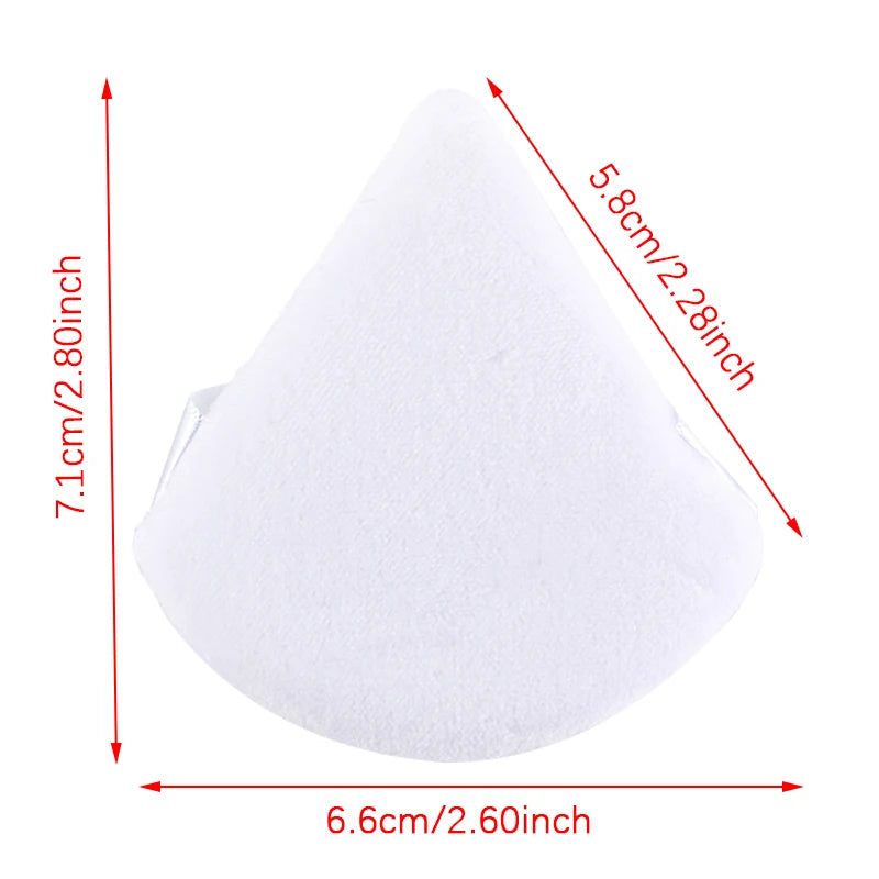 1/2/3/6Pcs Triangle Velvet Powder Puff Face Cosmetic Eye Beauty Makeup Tool Reusable Sponge Washable Mini Powder Puff Accessorie