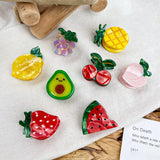 1/3/6pcs Strawberry Cherry Fashionable Ins Hair Accessories Fruit Hair Clips Acetic Acid Hair Clips