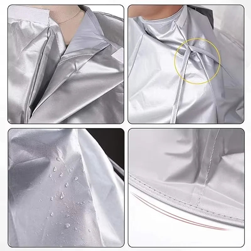 Reusable Hair Cutting Cape Umbrella Waterproof Barber Cloak for Haircut Coloring Hair Clippings Catcher