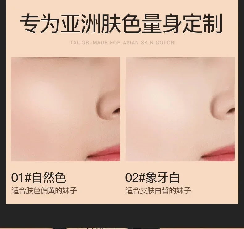 BB Air Cushion Base Foundation with Mushroom Head CC Cream Moisturizing Hydrating Concealer Makeup Brighten Skin Tone Cosmetics