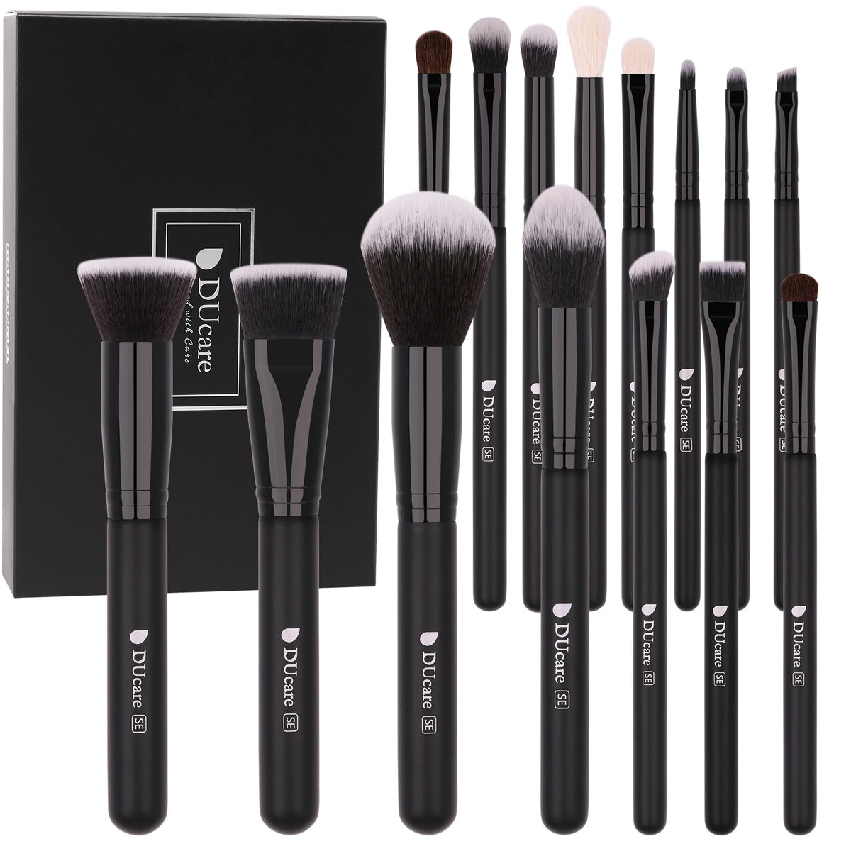 DUcare Black Makeup Brush Professional Makeup Eyeshadow Foundation Powder Soft Synthetic Hair Makeup Brushes Brochas Maquillaje