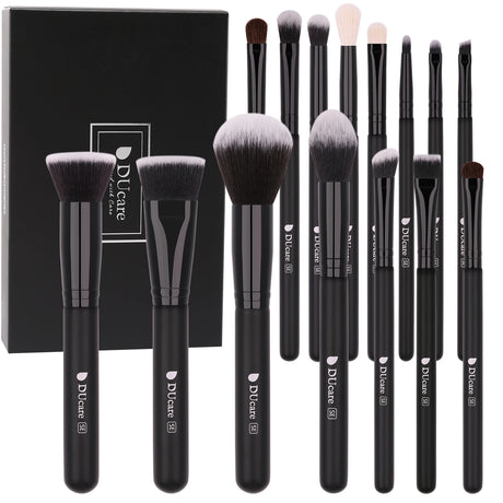 DUcare Black Makeup Brush Professional Makeup Eyeshadow Foundation Powder Soft Synthetic Hair Makeup Brushes Brochas Maquillaje