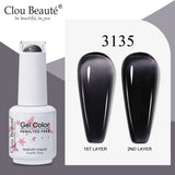 Clou Beaute Translucent Jelly Nude Pink Nail Gel Polish 15ml Vernis Semi Permanent Gel Colorful Varnish Nail Art Manicure Gel