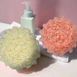 2-In-1 Bath Ball Towel Loofah With Drawstring Closure For Soap Soft Exfoliating Mesh Shower Sponge Skin Care Bathing Tool