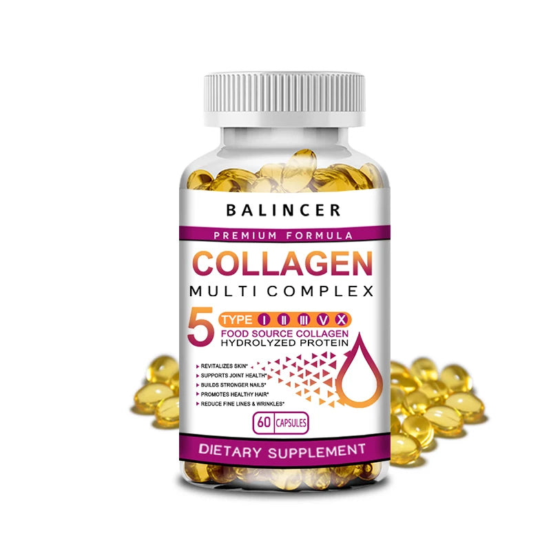 Collagen Peptide Multi-Hair, Skin & Nails, Digestive & Joint Health Supplement, Hydrolyzed Collagen, 120 Capsules