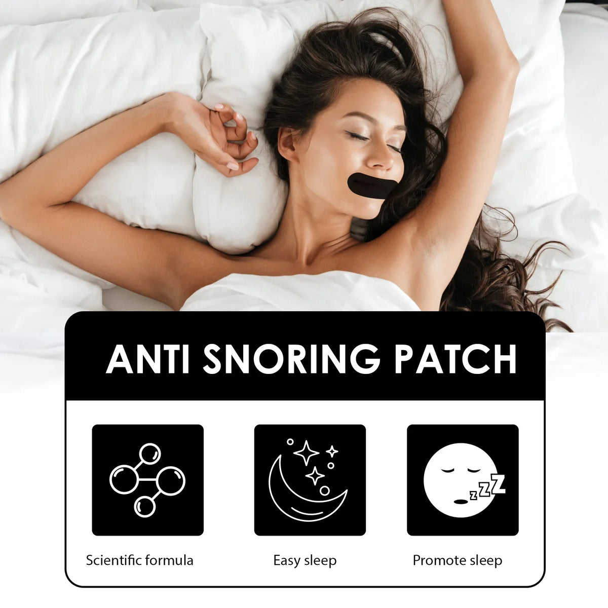 30pcs Anti-Snoring Mouth Strips, Sleep Tapes, Sealing Patches, Used to Seal the Mouth, Transparent Patches to Prevent Mouth Brea