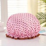 1Pc Fashionable Printed Doublelayer Waterproof Shower Cap,a Must-have for Bathrooms,with Diverse Hair Care and Waterproof Styles
