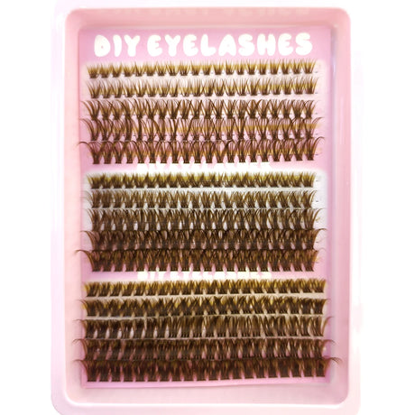 AMSDCN  40P-120Pnaturally 240 clusters  Spikes Brown eyelash clustersfaux cils eyelash extensions Wispy Lashes