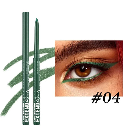 12-Color Fashion Eyeliner Pencil Smokey Punk Style Eye Liner Pen Long-lasting Waterproof Perform Stage Makeup Eyeshadow Stick