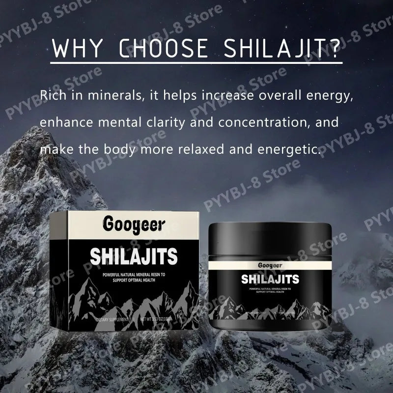 Shilajit Paste 100g Natural Mineral Resin Dietary Supplement Provide Wellness Nutrient Support for Men and Women Body Care