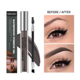 Lakerain Waterproof Eyebrow Gel Long Lasting Highly Pigmented Liquid Eyebrow Makeup Sweatproof Natural Black Brown