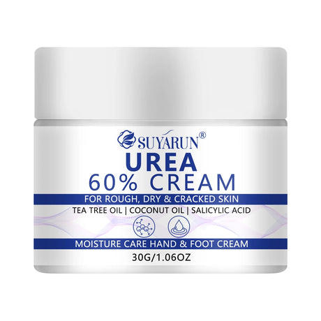 SUYARUN 60% Urea Foot Cream for Cracked Heels & Dry Skin - Intensive Moisturizing Treatment, Callus Remover, Diabetic Foot Care.