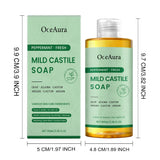 100ml Castiles Soaps Unscented,Refreshing Moisturizing Body Wash For Dry Skin,Sulfate Free Moisturizing Daily Body Cleanser