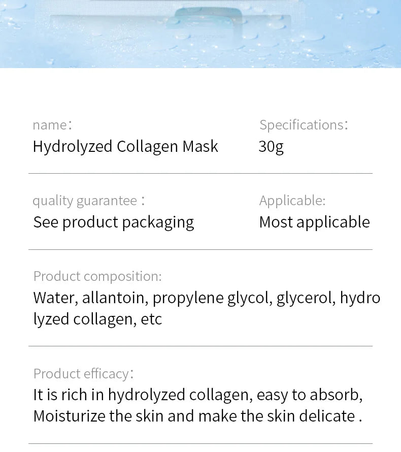 20pcs BIOAQUA Centella Collagen Face Mask Moisturizing Refreshing Sheet Masks Hyaluronic Acid Facial Mask Skin Care Products