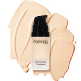 POPFEEL Flawless Satin Foundation, Full Coverage, Waterproof & Sweatproof, Long-Lasting for Perfect Base