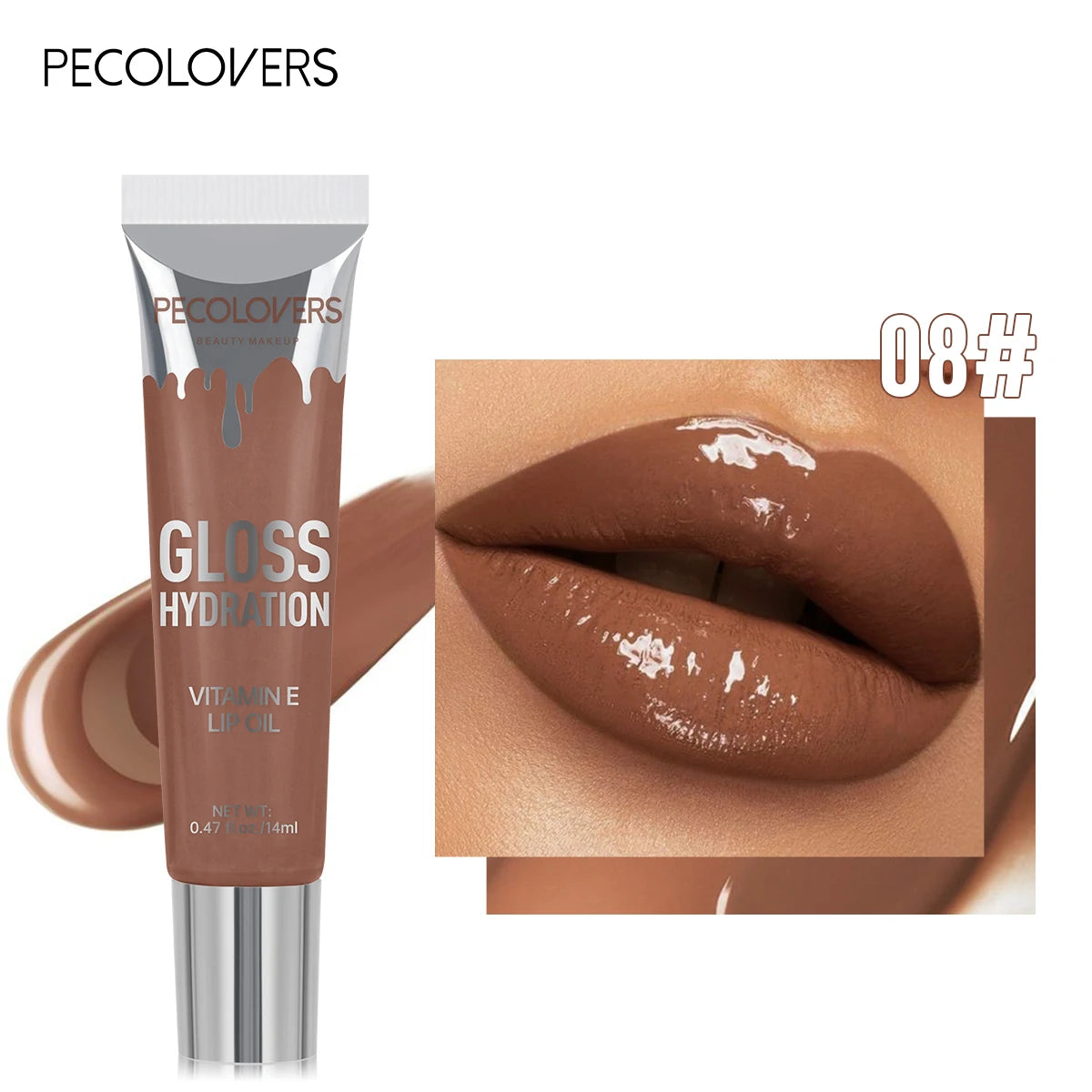 Crystal Jelly Lip Gloss Tube Lip Moisturizing Oil Shiny Lip Oil Moisturizing Women's Lip Gloss Makeup Lip Gloss Cosmetics