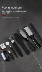 Stainless Steel Pedicure Tool Set Foot Care Kit Foot File Callus Remover Dead Skin Trimming Supplies For Home Personal Foot Spa Daily Maintenance