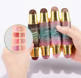 Butter Glow & Go Multiuse Stick Double-Headed Bronzer Blush Stick for Cheeks Contours Light Glossy Bronze&Pink Blusher Cosmetics