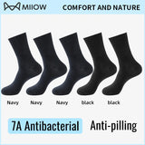 MiiOW Big Size Sock Men Pure Cotton Sock Anti Odor Fat Feet Elastic Widened Loose Sock Compression Sock Elderly Non-Binding Sock