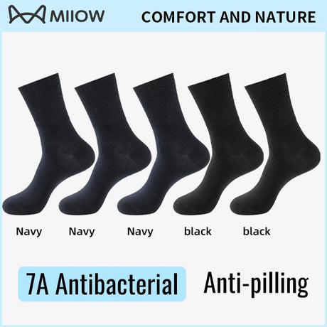 MiiOW Big Size Sock Men Pure Cotton Sock Anti Odor Fat Feet Elastic Widened Loose Sock Compression Sock Elderly Non-Binding Sock
