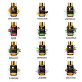 MAYJAM 20 Bottles Essential Oils Set for Humidifier Aroma Diffuser Lavender Jasmine Eucalyptus Vanilla Sandalwood Fragrance