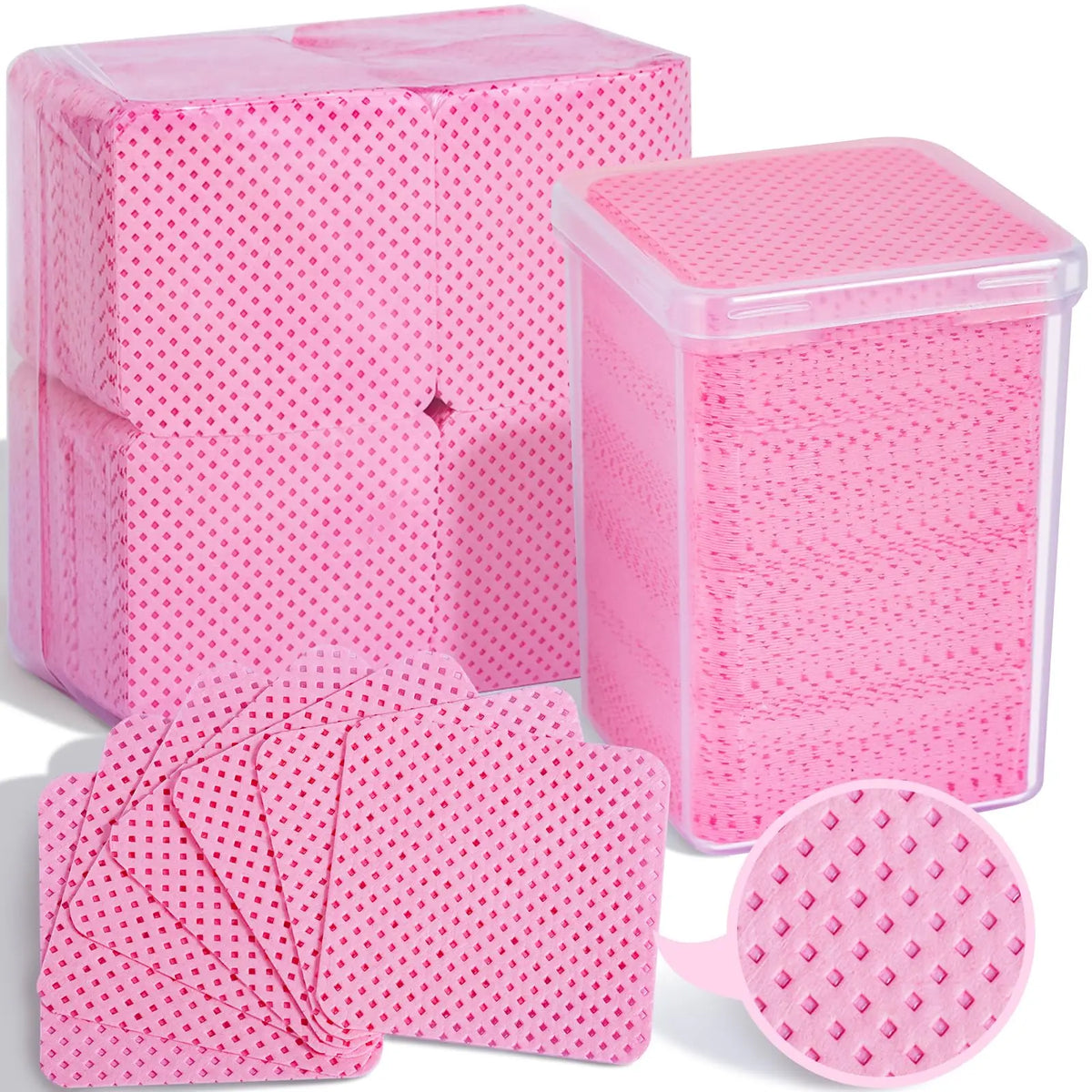 LINMANDA 200Pcs Lint Free Nail Cleaning Wipes Nail Cleaning Pads Gel Nail Cleaning Wipes Suitable for Home or Nail Salon Use