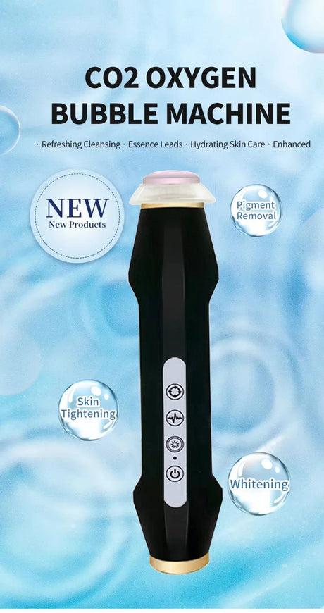 New Design - Portable CO2 Oxygen Bubble Pen Rechargeable Exfoliate Device Handheld Facial Clean Machine SPA Beauty Capsules