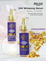 AILKE Double Glutathione Whitening Set For All Skin Types, Reduce Dark Spots, Melanin, Freckles, Chloasma, Even Skin Tone