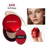 Dewy Glow Cream Cushion Foundation Hydrating 24H Long Lasting Moisturizer Natural Light Coverage Radiant Skin Finish Daily Portable Face Makeup Cosmetic