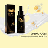 Hair Styling Spray Strong Hold Enhance Luster Non-greasy Quick-Dry Moisturizing Thickening Volumizing Natural Hair Holding Mist