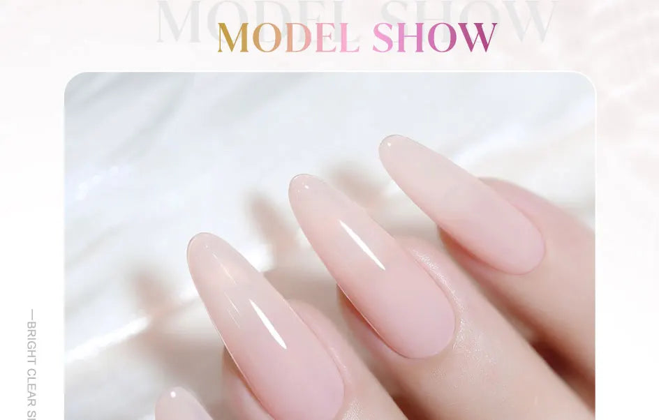 Clou Beaute Jelly Color UV Gel Manicure Summer Pink Nude Gel Nail Rainbow Nail Supplies For Professionals Semi-permanent Varnish
