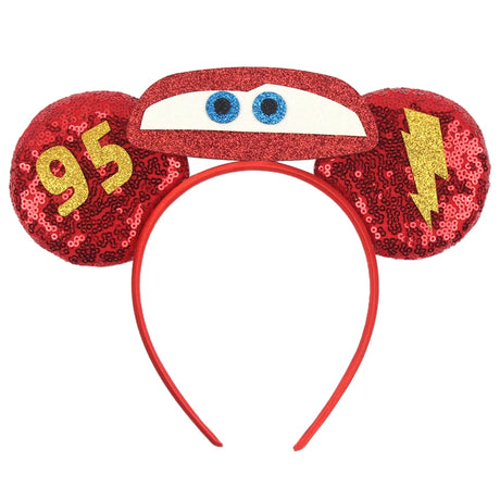 Newest Festival Party Cosplay Mouse Ears Headband 3.3" Ears Glitter Hairband Without Bow For Boys DIY Cartoon Hair Accessories