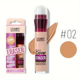 12 Color Liquid Concealer Moisturizing Rotating Sponge Head Concealer Long Lasting Lightweight Multi-use Foundation Makeup