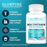 Organic Multivitamin for Women - Whole Food with B-Complex, Vitamin C, D3 & K2 for Immunity, Stress, Hair, Skin & Nails