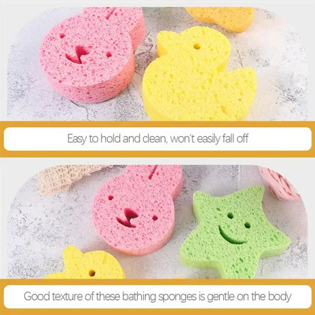 Children's Bath Sponge Sponges Body Wash Bathing Cute Frosted Wood Pulp Baby Shower Wood Pulp Cellulose Scrubber for Tools Bath