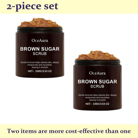 OceAura 100g Natural Brown Sugar Scrub 100g Exfoliating Body Nourishing Deep Clean Pore Shrinking Skin Refreshing