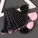 Hot-Selling 12/16PC Multi-Purpose Makeup Brush Set Featuring Ultra-Soft Makeup Powder Pads and Sponge Makeup Eggs with All Tools