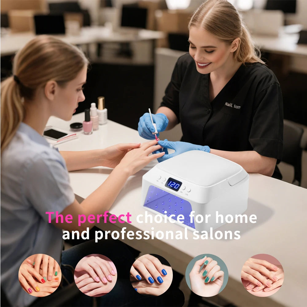 71 LEDs UV Nail Lamp Large Space Nail Dryer with Hand Pillow Smart Sensor 72 W Professional UV Lamp For Nails Manicure Pedicure