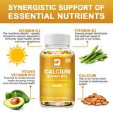 BEWORTHS 4in1 Vitamin D3 Calcium Capsules for Bone Strength Heart Health Immune Support Nerve and Muscle Function Health