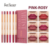 Face Secret Artist Shape Sculpt Lip Liner Pencil Set, Weightless Precise Liner with Super Soft Blendable Texture Matte Soft