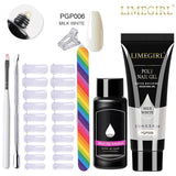 Limegirl Poly Nail UV Gel Set for Nails Quick Extension Building Soak Off UV Polys Nail Gel Kit Manicure Art  Decoration Tools