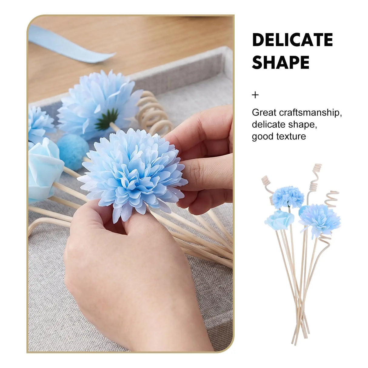 8pcs Diffuser Sticks Diffuser Refill Essential Oil Aroma Fragrance Sticks Replacement - Natural Aromatherapy Reed Flowers