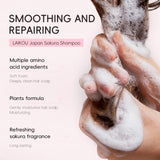 LAIKOU Japan Sakura Shampoo Repair Anti Split Ends Smooth Frizz Dry Hair