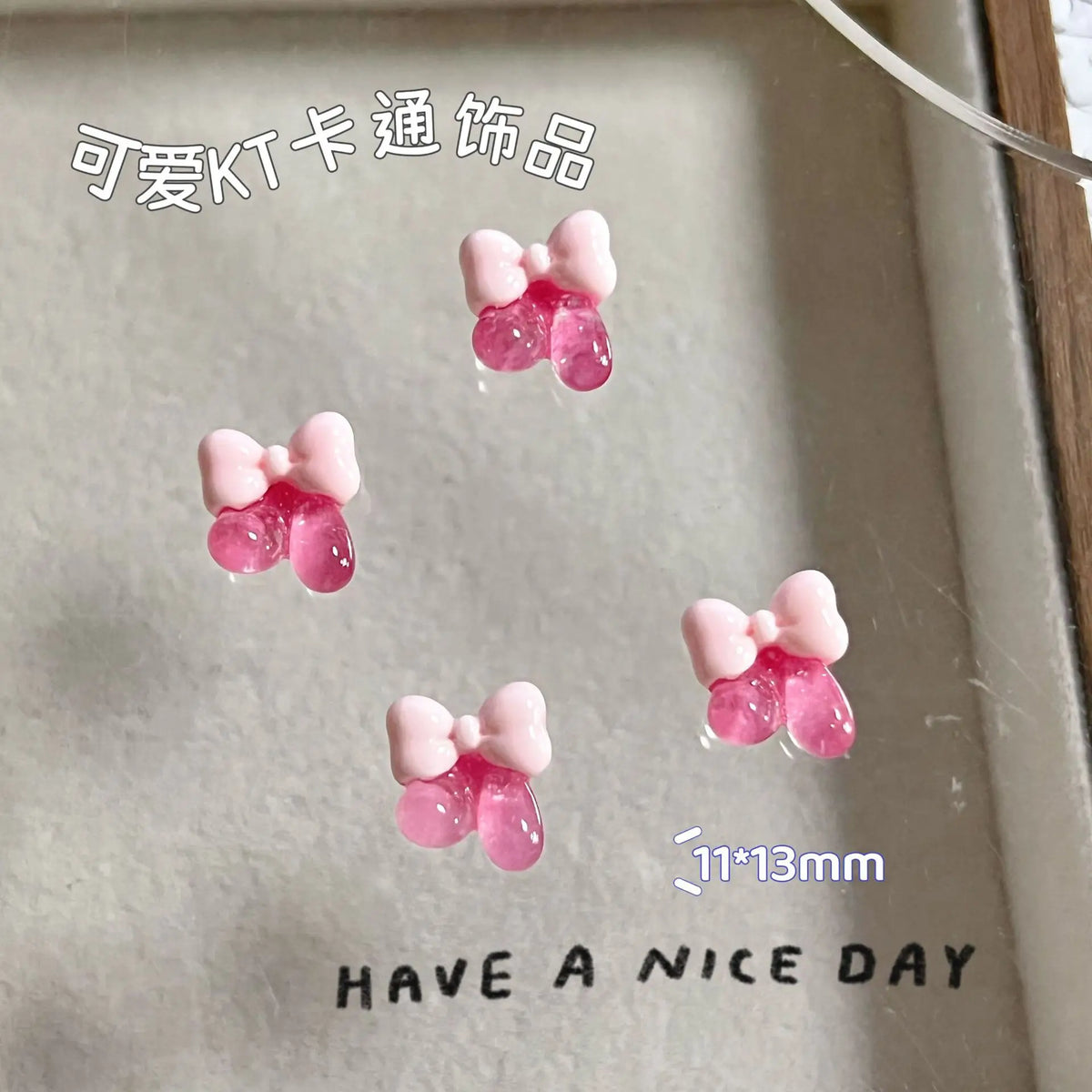 50Pcs/Pack Potdemiel cat Trendy Nail Charms - Cute Resin Cat Nail Art, Press-On Nail Decor for Kawaii Manicures
