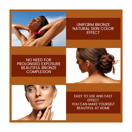 EELHOE Self Tanning Drops Sunless Skin Tanning Oil Liquid Dark Self Tanner Water Serum for Face Body Fake Indoor Tan Lotion 30ml